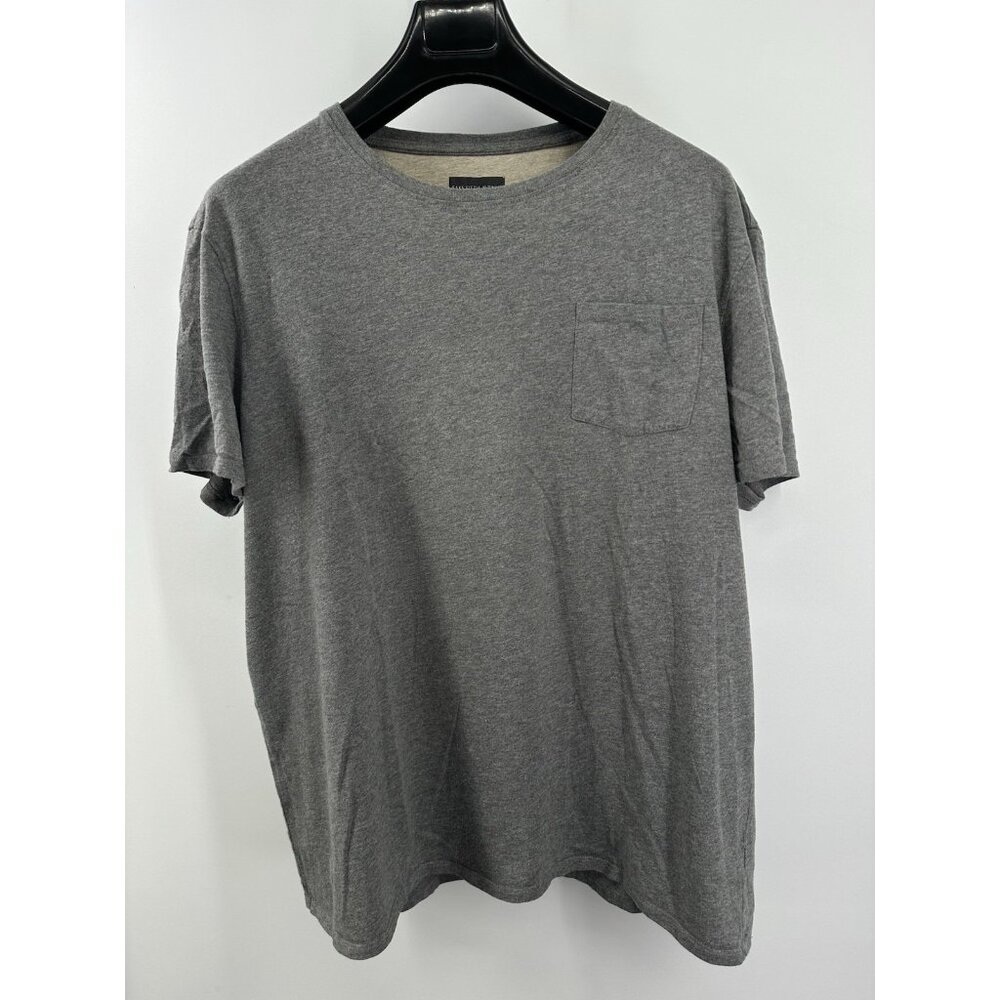 Saks Fifth Avenue Gray T Chest Pocket Size XL Cotton (X7)
